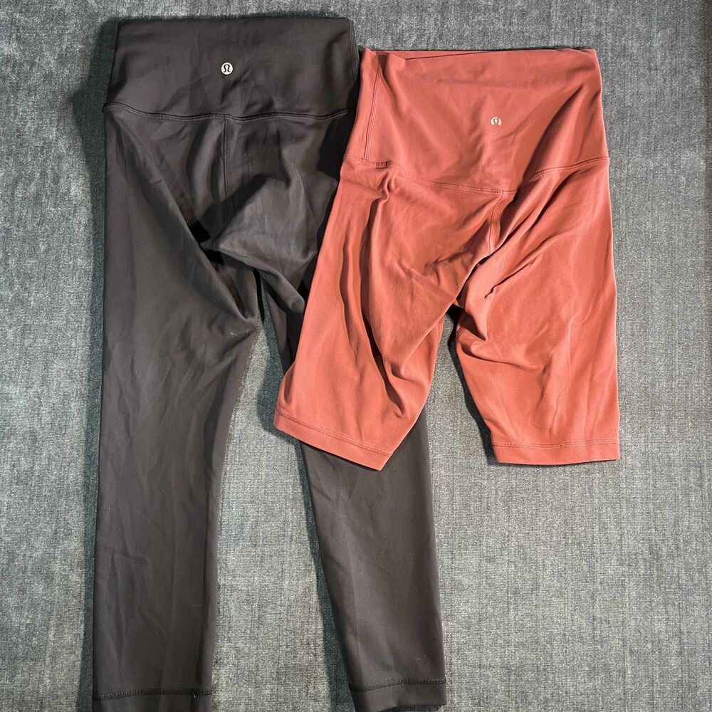 Lululemon Wunder Train Size 4 High Rise Shorts 8” Crop Leggings 21” Yoga Gym Set